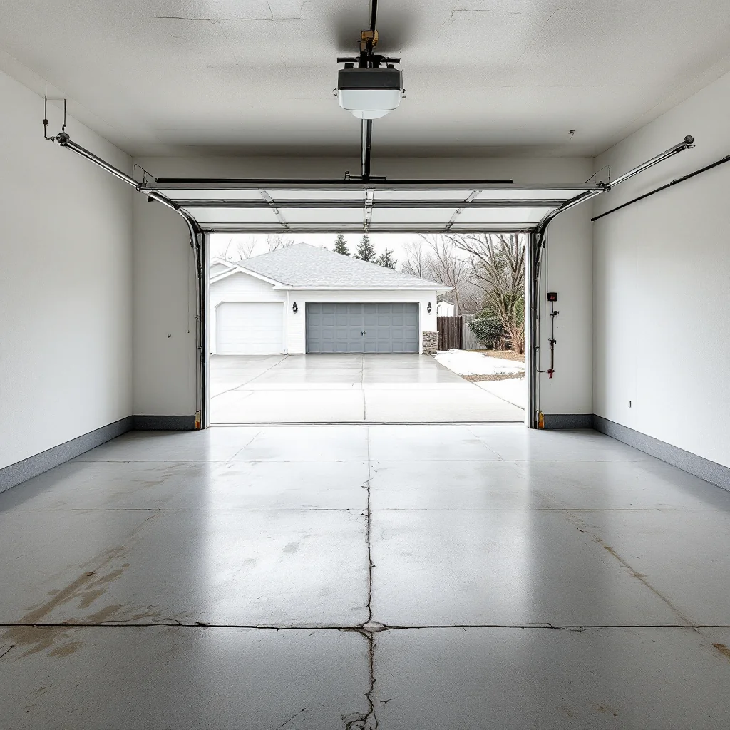 Concrete floor before epoxy coating