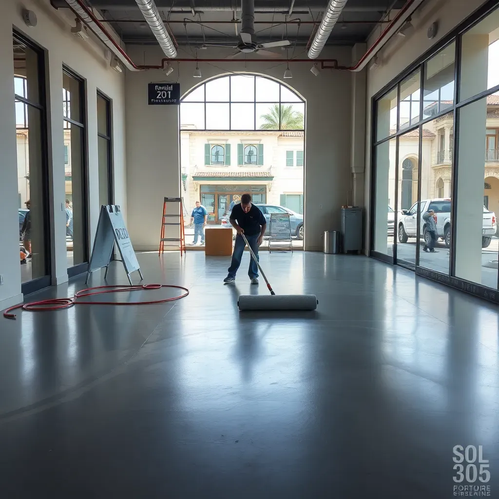 Epoxy garage floor installation in World Golf Village FL